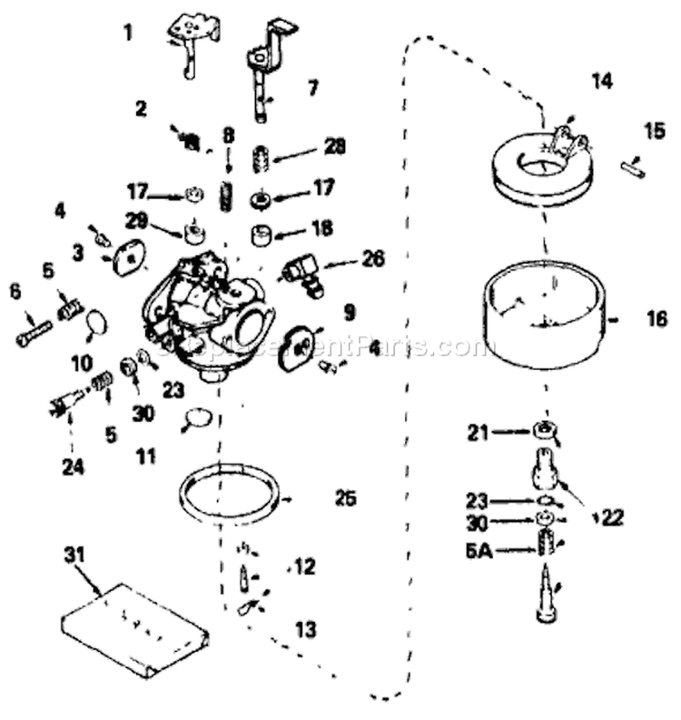 Page A Diagram and Parts List for 8966-2  Briggs and Stratton Generator